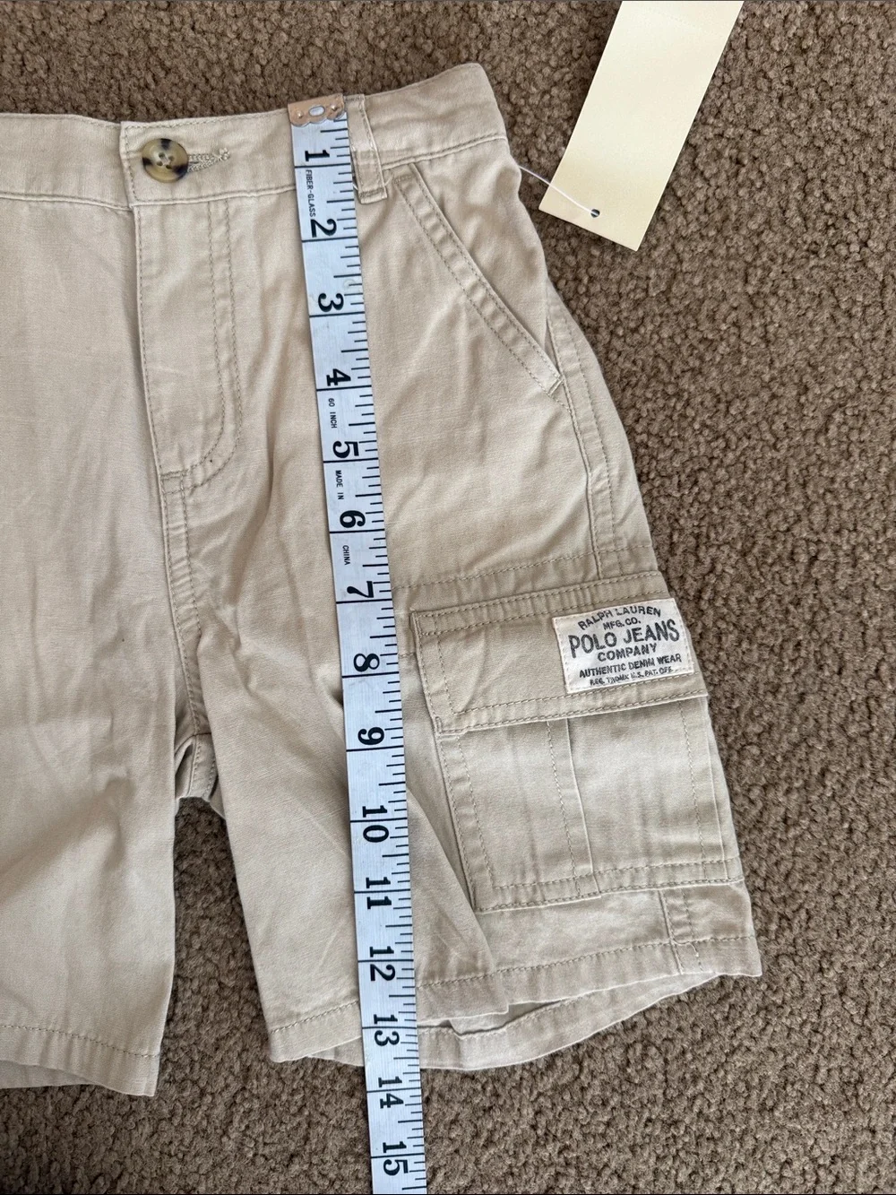 NWT 4T Ralph Lauren Polo Jeans Khaki Cargo Shorts